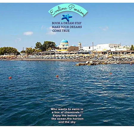 Evelina Pension Guest Beach House-Rooms And Studios Means Vacation Beside The Sea-Swimming In The Sea-There Is Nothing Like A Morning Walk On A Beach-Beachlife Definitely Has A Different Vibe Perissa (Santorini)